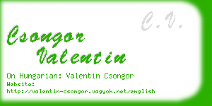 csongor valentin business card